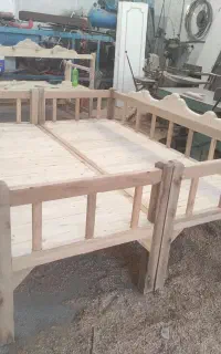 تخت چوبی مدل میله ای ساده