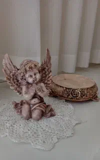 مجسمه فرشته پلی استر پتینه شده