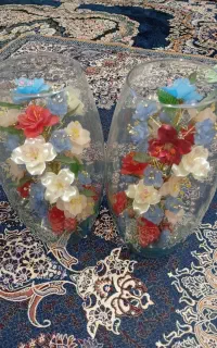 گل شیشه ای تزئینی