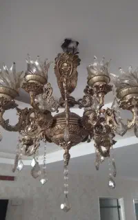 لوستر برنجی سنگین هشت شعله