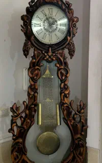 ساعت ایستاده و بوفه کلاسیک چوب راش