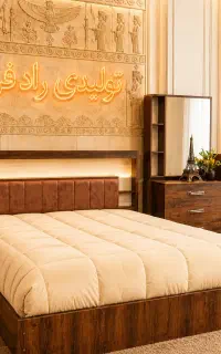 تخت خواب رنگ قهوه ای//تولیدی ماهور