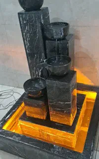 آبنما موزیکال سنگی پرده ای بارانی چراغ نورپردازی