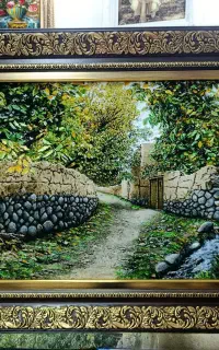 تابلوفرش دستبافت کوچه باغ/نقد و اقساط/ارسال رایگان