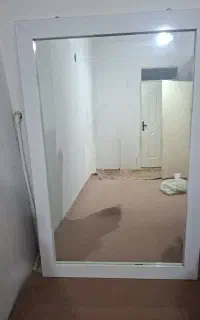اینه قدی سفید چوب