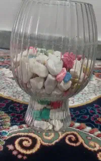 دوعدد گلدان کریستال