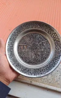 بشقاب مسی قدیمی