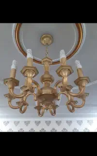 لوستر برنجی ۱۵ شاخه