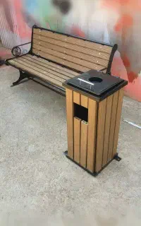 سطل زباله فلزی چدنی
