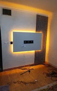 بازسازی کناف کاغذدیواری سقف کاذب ماربل شیت  قرنیز