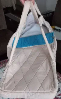 ساک دستی حمل نوزاد و۲ عدد پتوی نوزاد نو