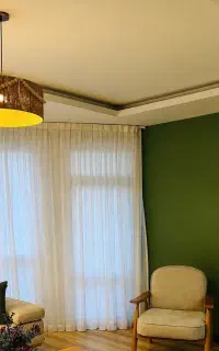 لوستر دست ساز با مهره چوبی همراه با لامپ و سیم