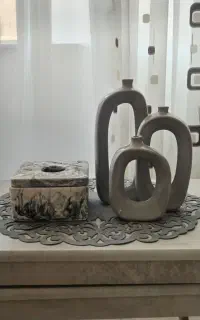 گلدان و جا دسمال کاغذی سنگی