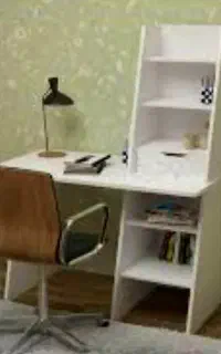 میز تحریر کتابخونه دار رنگ سفید