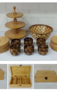 ظروف پذیرایی چوبی کاملا نو