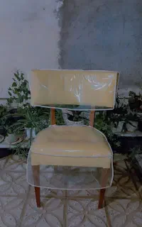 دو عدد صندلی روکش دار