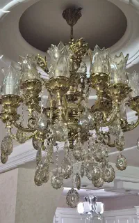 دو عدد لوستر ۱۶ شعله در حد نو