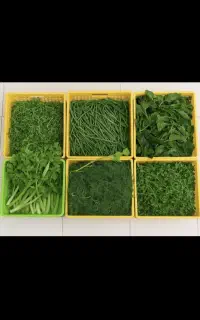 سبزی پاک کرده و خرد کرده