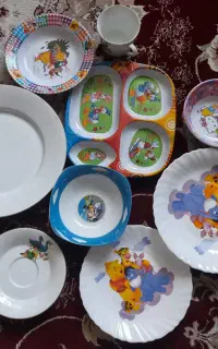 ظروف چینی و ملامین در حد نو