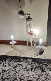 لوستر فلزی سه شعله