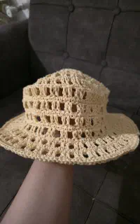 بافتنی رافیا عمده کلاه شید آباژور