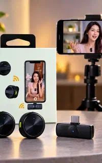 میکروفون Wireless Sx21 بسته دوعددی + دانگل + کابل