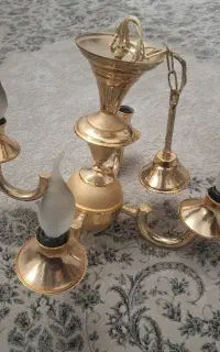 2 عدد لوستر برنج 4 شاخه