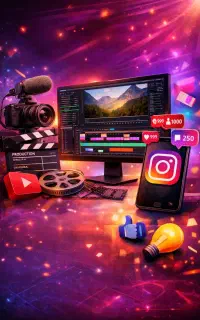 ادیت ویدیو برای ریلز اینستاگرام و یوتیوب (ادیتور)