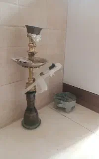 قلیون برنجی با منقلو وسیله هاش فوری فورش