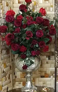گل وگلدان رز خارجی قابل شستشو