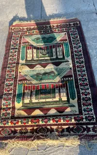 قالیچه ترکمن قدیمی دستبافت