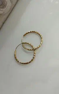 گوشواره حلقه ای تراشدار بدون اجرت فقط۳٪