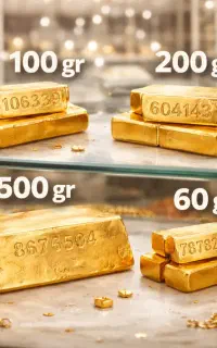 طلای آبشده ۶۰گرم، ۱۰۰گرم، ۲۰۰ گرم، ۵۰۰ گرم