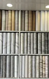 نصب برچسب کابینت تغیر طرح ورنگ کابینت کمد.
