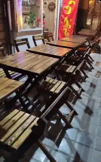 میز و صندلی تاشو با چوب روسی