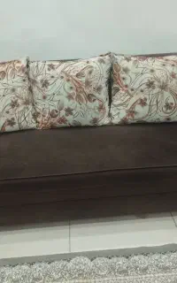 مبل پنج نفره ی قهوه ای پارچه ی ترک