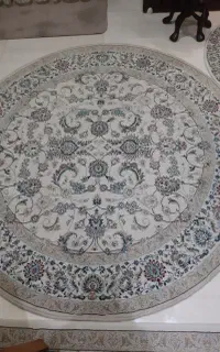فرش ماشینی دایره زمرد و۴متری