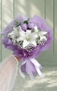 دسته گل لیلیوم عروسکی جاودان فقط ۹۸۰