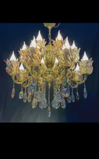 لوستربرنز۸شاخه برنج اصیل./1-17شعله negin Light.67