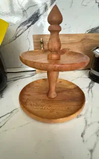 ظرف دوطبقه چوبی