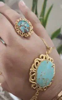 طلای خاص و شیک  پلاک زنجیر انگشتر