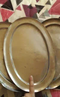 سینی استیل قدیمی 3 عدد