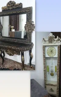 آیینه کنسول و ساعت