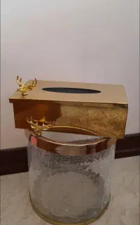 ست سطل زباله و جا دستمال کاغذی لوکس