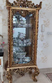 بوفه سلطنتی کنده کاری چوب راش
