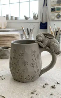 کلاس حضوری سفالگری