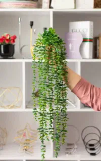 آویز شمشاد مصنوعی ساده و گل دار