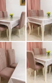 میز ناهارخوری 6 نفر با میز بزرگ