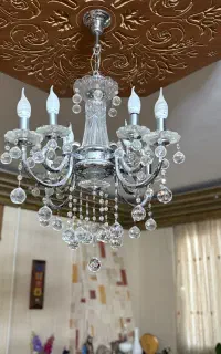 دو عدد لوستر مدرن و لوکس بلوری