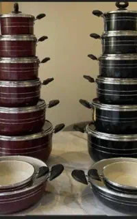 قابلمه تفلون 14پارچه فقط 3680ت تابه 3تایی 880ت